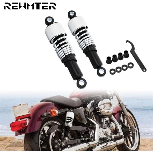 Motorcycle 10.5" 267mm Rear Shock Absorbers Lowering Shocks Spring Adjustable For Harley Touring Road King FLHR Sportster Dyna