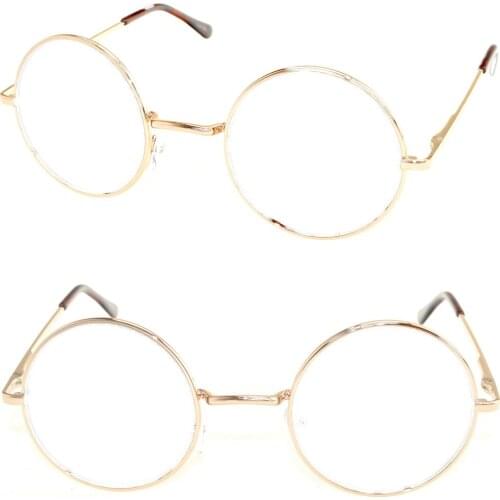 Gold Frame Spring Hinge Retro Round Reading Glasses +0.75 +1 +1.25 +1.5 +1.75 +2 +2.25 +2.5 +2.75 +3 +3.25 +3.5 +3.75 +4 To +6