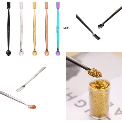 1Pc 3Pcs 5Pcs Stainless Steel Craft Spoon 17Cm For DIY Handmake Work with Glitter Embossing Powders Sequins Small Embellishment