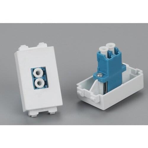 1 Piece Quality LC Plug Fiber Optic Coupler Slot Socket 23x36mm Use For Wall Panel Outlet Flange