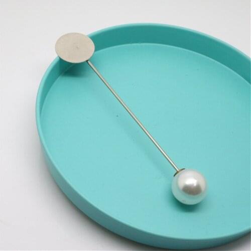 100pcs 70mm Length Pearl Brooch Lapel Pin Wedding Brooch DIY Accessories 3 Sizes of Pearls Available