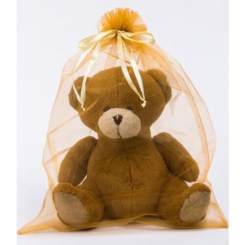 100 pieces large organza drawstring pouch gift bags for doll package