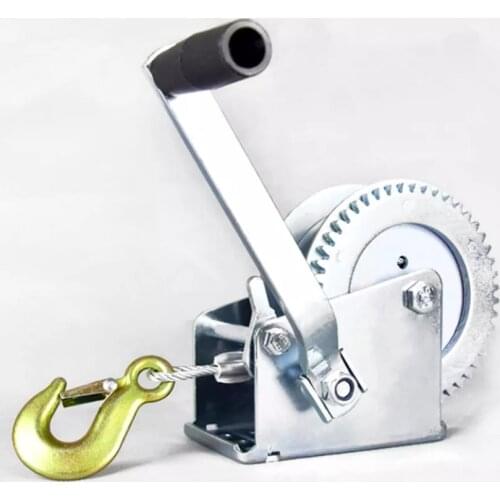 2000lbs-3000LBSx8/15/30m Boat Truck Auto Self-Locking Hand Manual Galvanized Steel Winch Hand Tool Lifting Sling