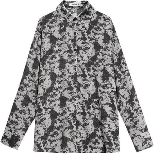 2021 Women Spring Vintage Long Sleeve Female Shirts Fashion Floral Print Chiffon Blouse Casual Chic Blusas mujer Womens tops