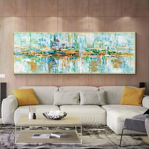 Abstract Oil Paintings on Canvas Modern New 100% Hand Painted Colorful Landscape Canvas Art For Living Room Home Wall Decoration