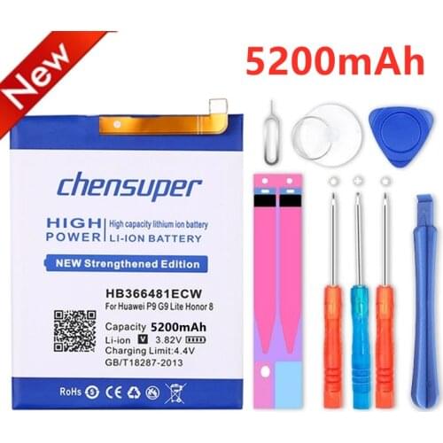 Chensuper HB366481ECW 4800mAh Battery for Huawei P9 EVA-AL00 EVA-AL10 EVA-TL00 Huawei G9/ for Huawei G9 Lite/ Honor 8/ 5c