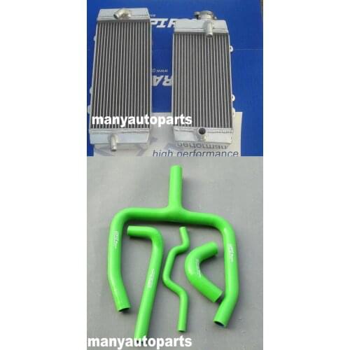 GPI Aluminum Radiator + gree Y HOSE FOR Kawasaki KXF250 KX 250F KX250F 2009 2010 09 10
