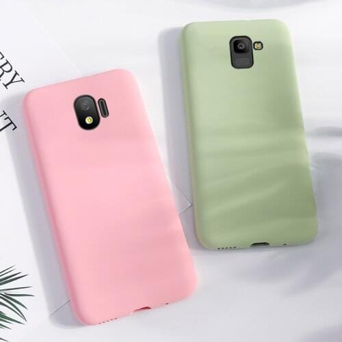 Candy Color Silicone Phone Case For Samsung Galaxy A8 A6 Plus J8 J6 J4 Plus J2 Core J2 Pro 2018 Matte Soft TPU Back Cover Coque