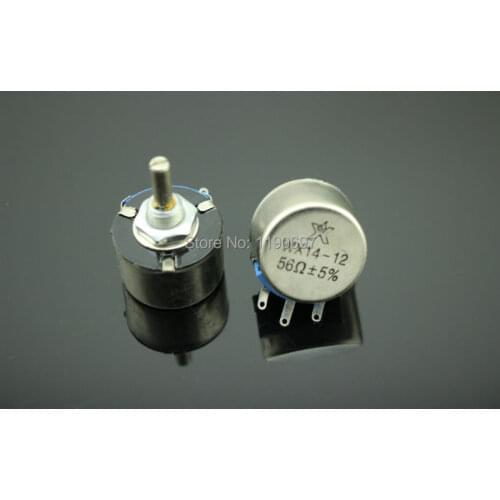 DIY HIFI 2PCS Single Turn Wirewound Potentiometers WX14-12 3W 56R 100R 220R 470R 1K 2.2K 4.7K 10K 20K 5% Filament Balance