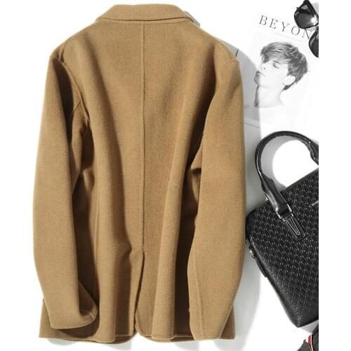 Double-sided Wool Coat Men Korean Woolen Jacket Spring Autumn Overcoat Mens Coats Casaco Masculino D-01-1803 KJ3008