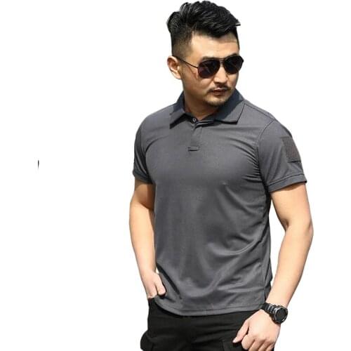 Tactical Shirt Short SleeveMens Polo T shirt Outdoor Fast Dry Breathable Shirt Military Army Combat Clothing