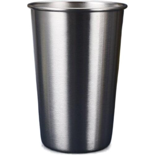 Cold Cup Cn(origin) The Right Cup Stainless Steel Drinking Water Cup Cups Mug Fashion Summer Beer Single-layer Simple Curling