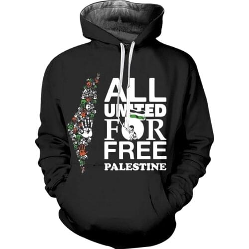 IFPD Palestine Map Printed 3D Hoodie Sweatshirts United For Free Palestine Mens Casual Pullover Streetwear Oversize Dropshpping