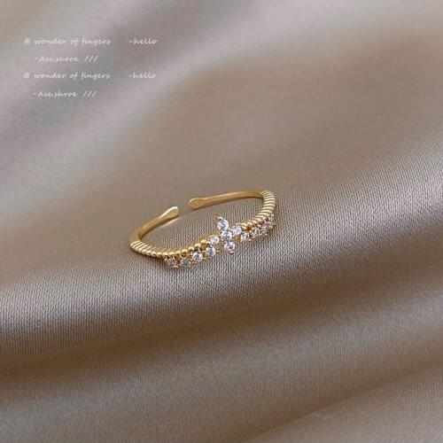 Classic Zircon Crown Gold Rings For Woman 2021 South Korea Fashion Jewelry New Goth Girls Finger Sexy Luxury Set Accessories