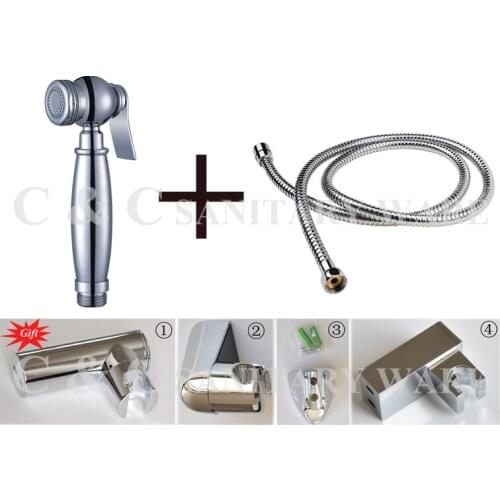 C&C Brand 100% Quality Assurance) Solid Brass Wall Mounted Chrome Sanitary Horizontal Toliet Bidet - Free Shipping A2006S