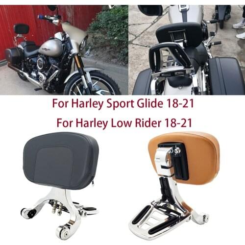Motorcycle Multi-Purpose Driver Passenger Backrest For Harley Softail Sport Glide FLSB Low Rider FXLR FXLRS 2018-2021