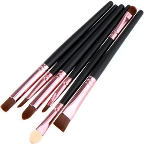 Hotable Eye Makeup Brushes 6Pcs Professional Makup Brush Set Cosmetics Eyeliner Eyeshadow Make Up Tools Beauty Pencil Brush Kits