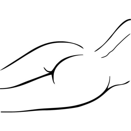 LLY-1436 Sexy Naked Beauty Ass Modeling Cars Decals PVC Fashion Auto Body Window Decoration Waterproof Sunscreen Car Sticker