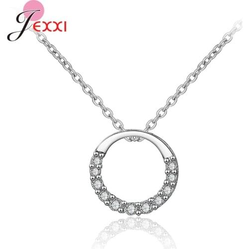 Wedding New Fashion 925 Sterling Silver Cubic Zircon Magic Wand Round Necklace Pendant for Girl Birthday Gift Jewelry Bijoux
