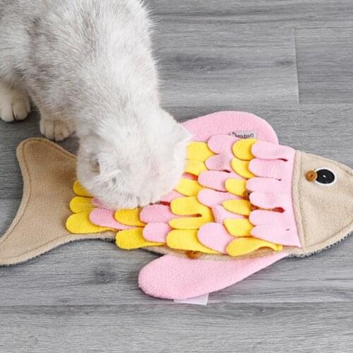 Fish Shape Pet Nose Smell Training Sniffing Pad Dog Snuffle Mat Slow Feeding Bowl Food Dispenser Relieve Stress Puzzle
