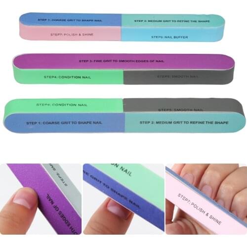 Parkson 1PC Six-sided Nail Buffer Polishing Multifunction File Tool Buffing Block Nail Polish Remover Sanding Nail Art Manicure