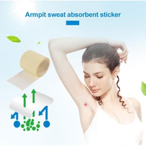 1Roll Armpits Sweat Pads Underarm Gasket From Sweat Absorbing Pads Ultra-thin Soft Disposable Anti Sweat Stickers Deodorants