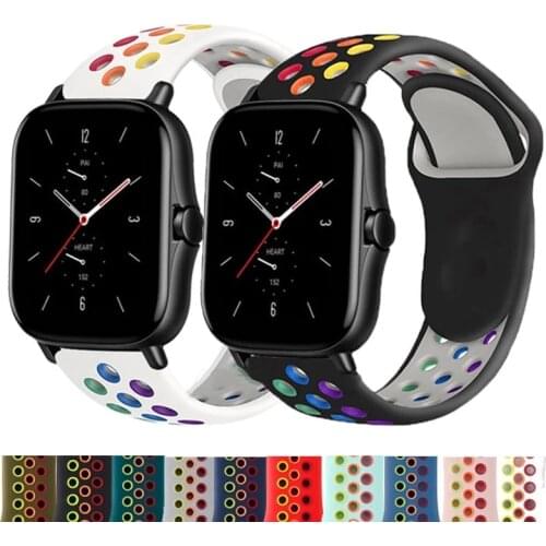 20mm Silicone Watchband For Huami Amazfit GTS2 Strap mini GTR 2 42mm Bracelet for Huami Amazfit Bip U Bip S GTS 2 Watch Bands