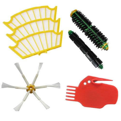 Bristle & Flexible Beater Brush Armed Filter Tool kit for iRobot Roomba 500 Series Vacuum Cleaner 520 530 540 550 560