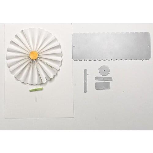 Foldable Circle Flower Metal Cutting Dies DIY Card Making Scrapbook Photo Album Decorate Embossing Craft New Stencils Die Cut