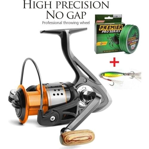Spinning Fishing Reel Metal Wheel 8KG Max Drag Pike Orange Black Spinning Reel High Speed Wheel