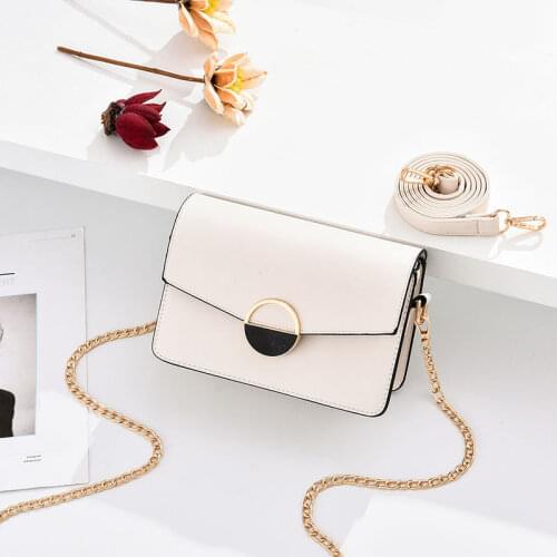 Small bag womens new fashion satchel in spring and summer 2020 simple chain bag single shoulder small square bag trend