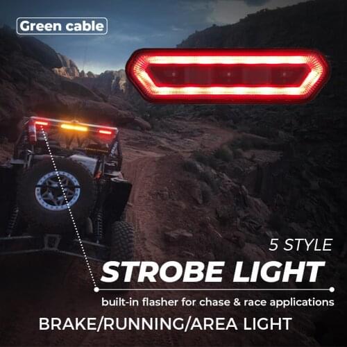 UTV Universal Brake Tail Light Roll Bar Black Cover Red Chase for Yamaha Viking Wolverine for Honda Talon 1000R 1000 For Polaris