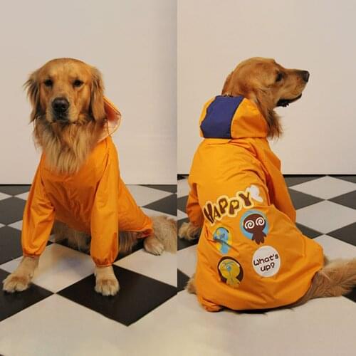 Miflame Cartoon Pet Raincoat For Dog Clothes Waterproof Dog Raincoat Labrador Border Collie Raincoat Fashion Large Dog Rain Coat