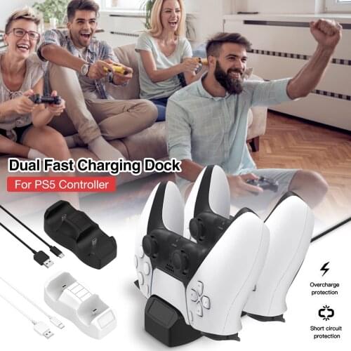 PS5 Accessories DualSense Charging Station Dual Charging Dock Charger Stand For PlayStation 5 DualSense Wireless Game Controller