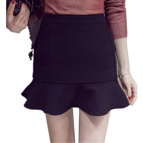 2020 autumn winter new high waist thickening velvet skirts Vintage Sexy Lotus leaf skirt plus size warm skirts XS-5XL 6XL