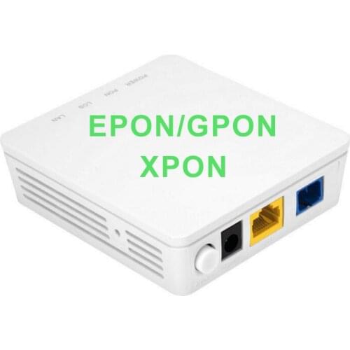 10pcs New ONT ONU XPON EPON/GPON Dual mode 1GE ONU ONT With Single Lan Port Apply to FTTH Modems, Termina English version