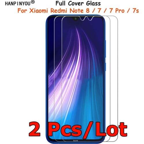 2 Pcs/Lot For Xiaomi Redmi Note 8 7 7 Pro 7Pro 7s Full Coverage Tempered Glass Screen Protector Protective Film Toughened Guard
