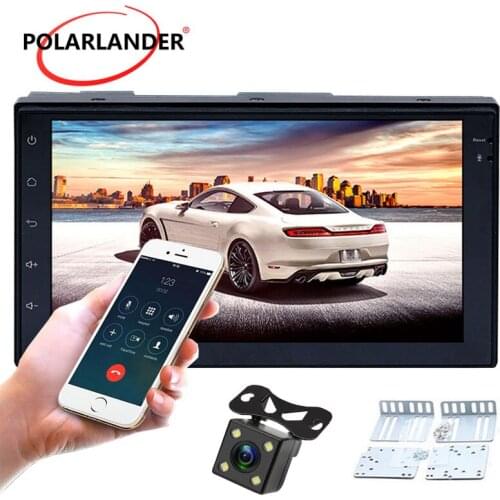 Android mirror link Car audio stereo 7 inch 2 DIN 1G 16G 4 core Touch screen Bluetooth wifi GPS navigation FM Radio