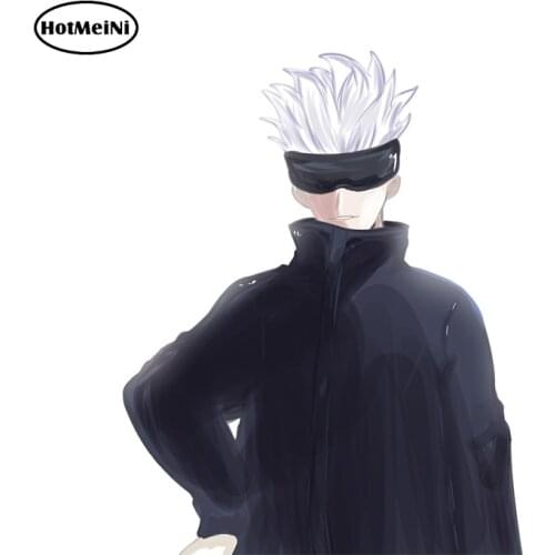 HotMeiNi 13cm x 10.5cm For Jujutsu Kaisen Gojo Satoru Personality Car Stickers Funny Decal Waterproof Car Assessoires Decor