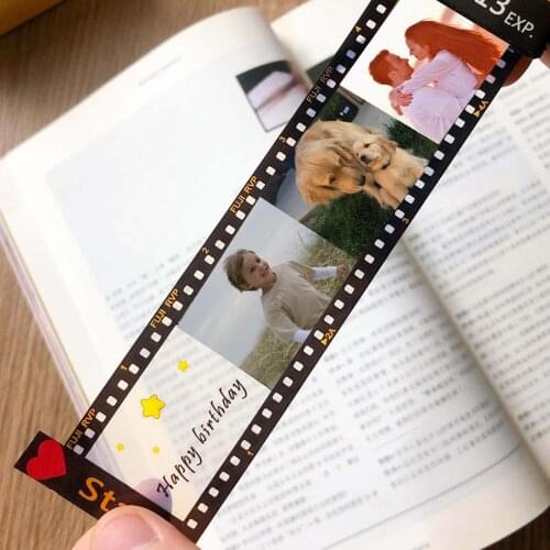 Personalized Photo Text Keychain Fashion Custom Film Roll Keyring Birthday Anniversary Valentines Day Mom Dad Lover Friends Gift