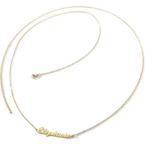 Custom Letter Belly Chain Body Jewelry Personalized Name Waist Chain 84+10cm Sexy Body Chain Jewelry For Women Beach Accessories