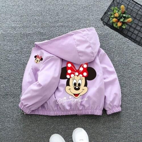 Spring Toddler Girls Outwear Bow Tie Minie Mouse Cartoon Autumn Teen Children Jacket Ccoat Pretty Korean Kids Floral Coats