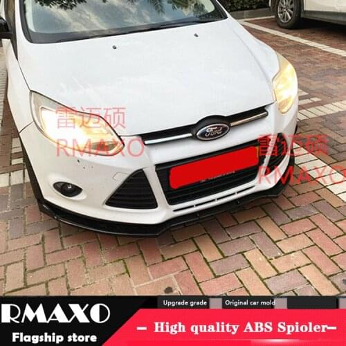 For FORD Focus Body kit spoiler 2012-2014 For Focus 3pcs ABS Rear lip rear spoiler front Bumper Diffuser Bumpers Protector