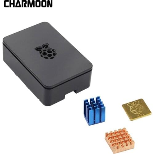 For Raspberry Pi3 Model B+ ABS Case Enclosure Cover Box Shell with Aluminum Heatsink for Raspberry Pi 3 Model B + Plus,PI 3 / 2