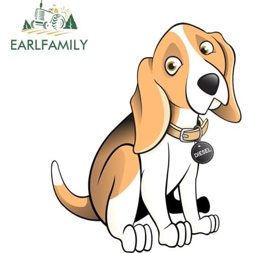 EARLFAMILY 13cm x 10.7cm for Australian Cattle Dog Cartoon Vinyl Car Stickers RV Motorcycle Waterproof Decal Windshield Decor