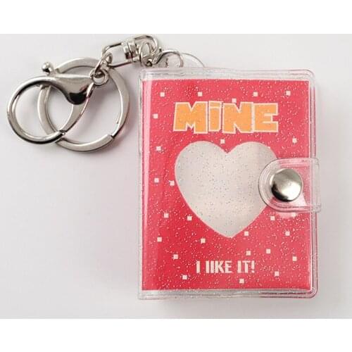 Photo Album Special Keyrings Photos Card Holder Holo Love Photos Album With Keychain Portable Picture Storage Book