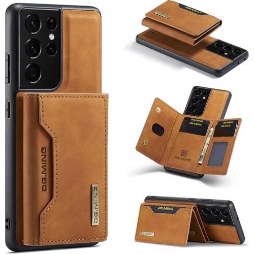 A72 A52 A42 A32 A22 A12 Card Holder Wallet Leather Case For Samsung Note 20 Ultra S21 S20 Ultra A71 A51 Detachable Back Case