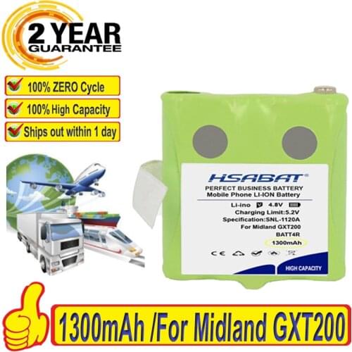 Top Brand 100% New 1300mAh BATT4R Battery for Midland GXT200 Walkie-talkie G225 (BATT4R, IXNN4002A, BATT-4R, IXNN4002B, BP40)