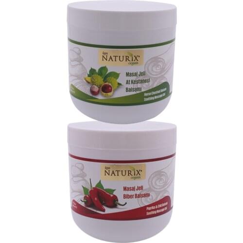 Naturix 2'li Strong Impact Joint Pain Relieving Gel Horse Chestnut Massage Gel + Pepper Massage Gel 500 Ml
