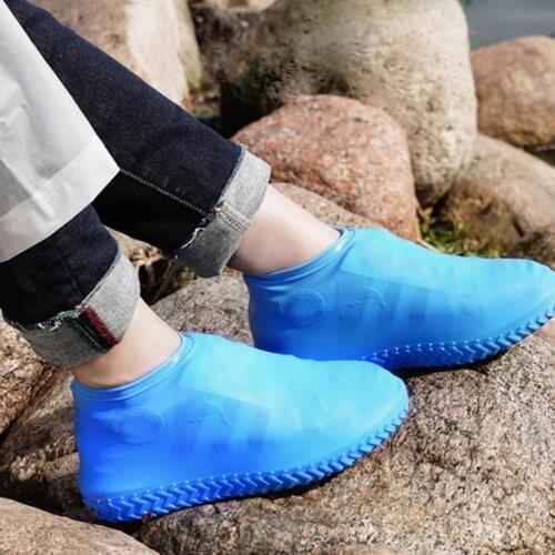 Reusable Outdoor Non-Slip Waterproof Silicone Sneakers Accessories Cover Thick Resistant Rain Boots Rainproof Shoe Cover